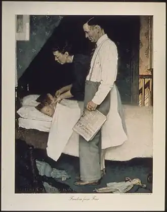 Freedom from Fear (Saturday, March 13, 1943) – from the Four Freedoms series by Norman Rockwell