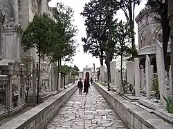 The cemetery behind the mosque