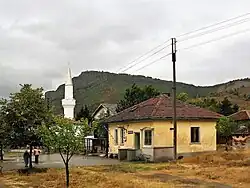 Train station in Shiroko pole