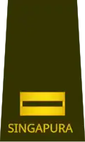 Lieutenant (Singapore Army)[69]