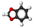 Ball and stick model of 1,3-benzodioxole