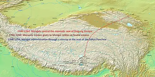 Mongol invasion of Tibet in 1240