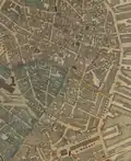 Detail of 1852 map of Boston, showing North St., Ann St., and vicinity