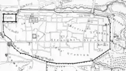 1855 map of the Old City of Damascus
