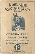 1935 ARC Birthday Cup racebook front cover