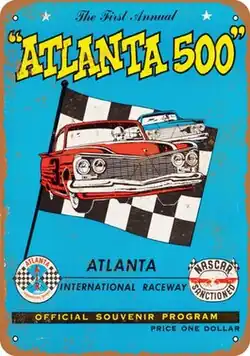 1960 Atlanta 500 program cover