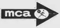 First MCA Records logo, with lowercase name, used outside the United States from 1967 through 1972.