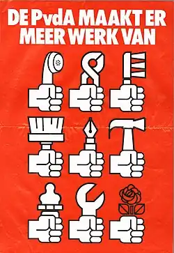 Dutch Labour Party 1981 provincial elections campaign poster