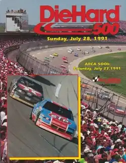 The 1991 DieHard 500 program cover, featuring Richard Petty.