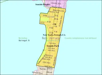 Census Bureau map of Seaside Park, New Jersey