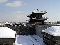 Seen from Bukseo Jeokdae in snow