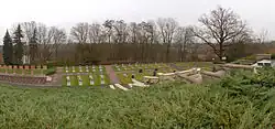 Graves of fallen soldiers (view from above)