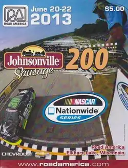 The 2013 Johnsonville Sausage 200 program cover.