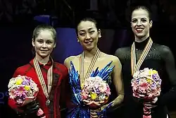 The women's medalists at the 2014 World Championships