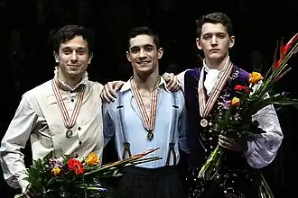 The men's medalists at the 2016 European Championships