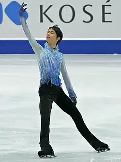An outside spread eagle (Yuzuru Hanyu)