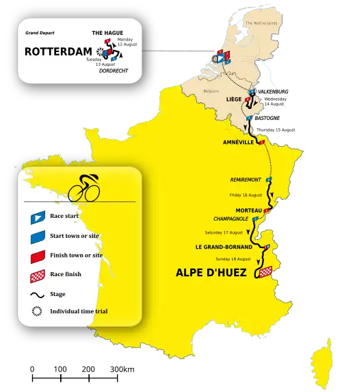 Route of the 2024 Tour de France Femmes