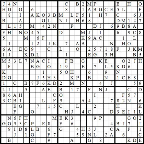 Sudoku (25×25)