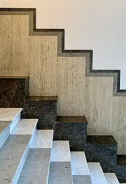 Art Deco&nbsp;– Marble facing in the entrance hall of Strada Pitar Moș no. 27–29, Bucharest, by Sandy Herivan, 1931–1933[74]