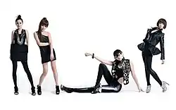 2NE1 walking past the camera