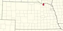Location in Nebraska