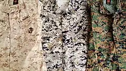 The three tested MARPAT patterns: Desert, Urban, and Woodland pattern