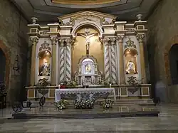Church altar and reredos