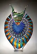 David Patchen "Foglio" Blown glass; cane, murrine, 2024