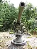 Imperial Russian 75&nbsp;mm model 1892 Canet gun on 152&nbsp;mm naval howitzer carriage in Kuivasaari. 75&nbsp;mm Canet on howitzer carriage could be used as anti-aircraft gun, and eight guns were modified in Finland to fire 76&nbsp;mm Bofors shells.