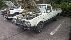 1985 Dodge Ram 50 alongside a second-gen Power Ram 50.