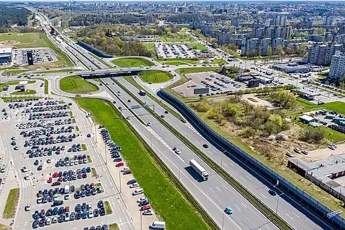A1 motorway near Kaunas