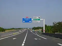 A719 autoroute towards Vichy. Exit 14