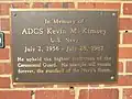 The Kevin M. Kimsey plaque.