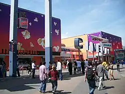 The original appearance of AMC Citywalk Stadium 19 with IMAX in Universal City, California. It was rebranded and renovated as "Universal Cinema AMC at CityWalk Hollywood" in 2017.