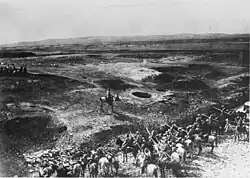 Mounted soldiers in a desert