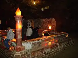 A mosque has been built inside the salt mines.