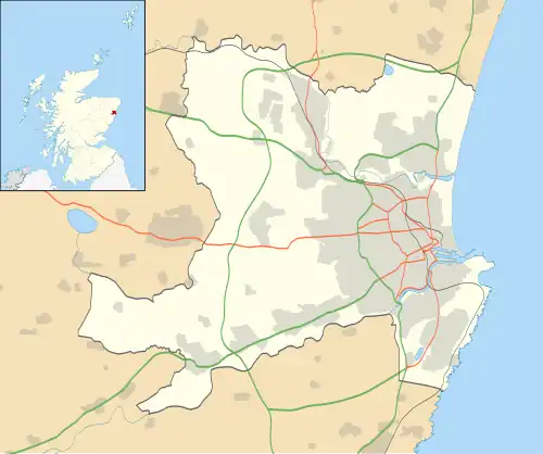 Aberdeen shown within Scotland