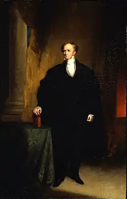 Abbott Lawrence, c. 1842, by Chester Harding, displayed in the 1st Boston Artists' Association exhibit, 1842