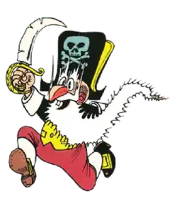 Abraham Tuizentfloot drawing his sabre. Drawn in the 1970s.