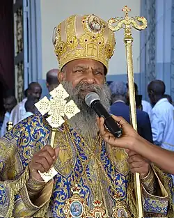 Abuna Mathias, current Patriarch and Catholicos of the Ethiopian Orthodox Tewahedo Church.