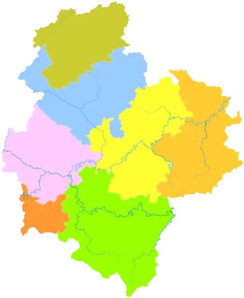 Fusui is the easternmost division in this map of Chongzuo