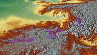 Ecoregion territory (encircled in turquoise)