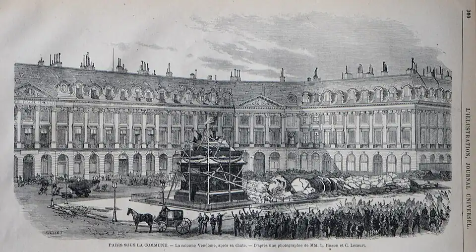 Aftermath of the destruction of the Vendôme Column