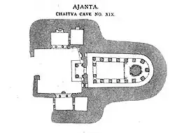 Cave 19: known for its figures of the Buddha, Kubera and other arts (5th century CE)[85]