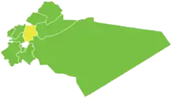 Map of al-Tall District within Rif Dimashq Governorate