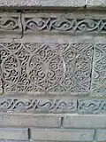 Islamic decoration on the mosque's stones and bricks