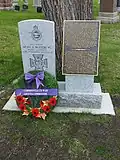 Alan Arnett McLeod VC Commonwealth War Graves Commission marker and plaque