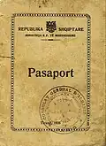 1926 Albanian passport