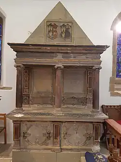 Memorial to George Fane, Sheriff of Kent, in the chancel
