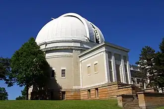 The Allegheny Observatory at the top of Observatory Hill.